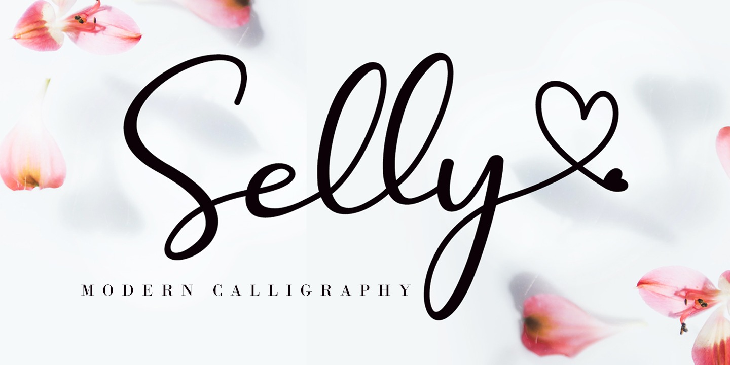 Example font Selly Calligraphy #1